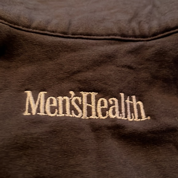 Full zip sweatshirt men’s health embroidered back - Medium gray color - Picture 9 of 11